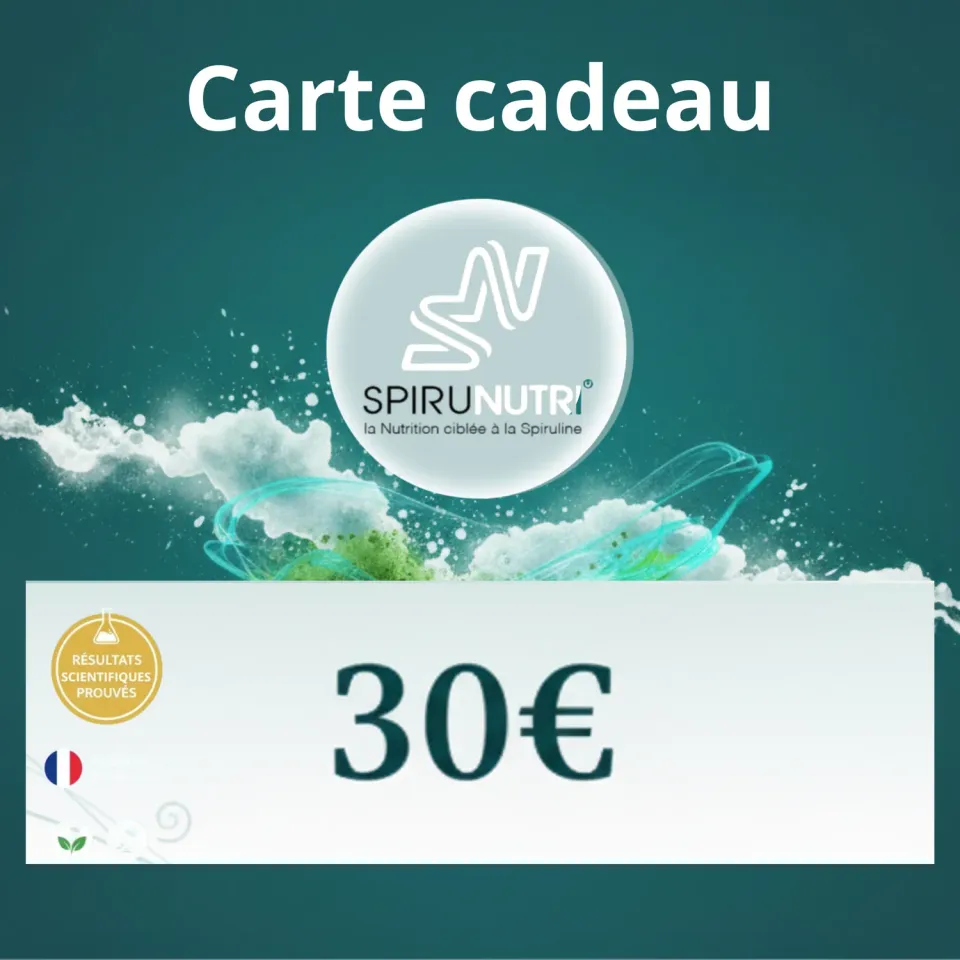 Spirunutri Carte cadeau bien-être 30 € spiruline bio