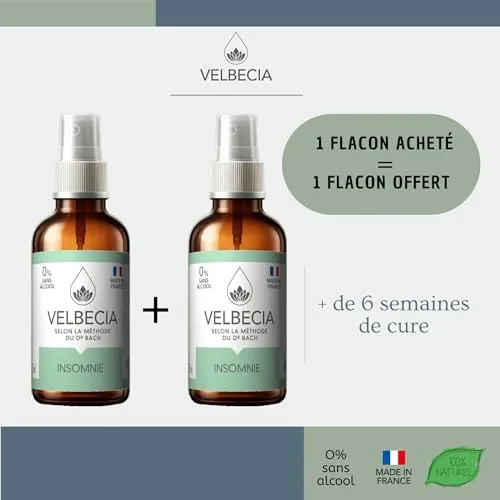 Velbecia Insomnie élixir fleurs sans alcool 2x50 ml