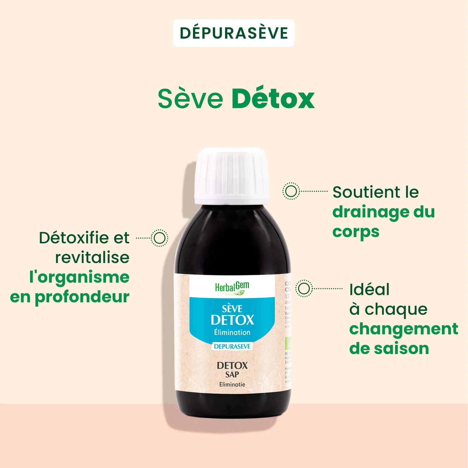 Herbalgem Sève Détox sève de bouleau bio élimination