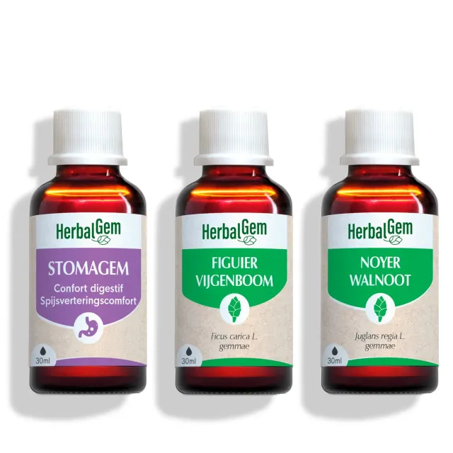 Herbalgem Trio Digestion complexe bourgeons 3 flacons confort