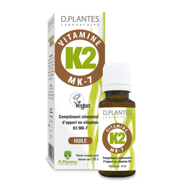 D.Plantes Vitamine K2 MK7 gouttes 15 ml vegan