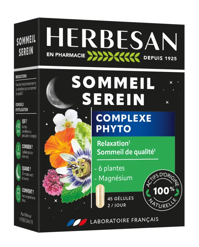 Herbesan Sommeil Serein complément 6 plantes magnésium
