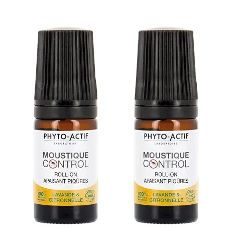 Phyto-Actif Moustique Control roll-on piqûres 2x5 ml lavande