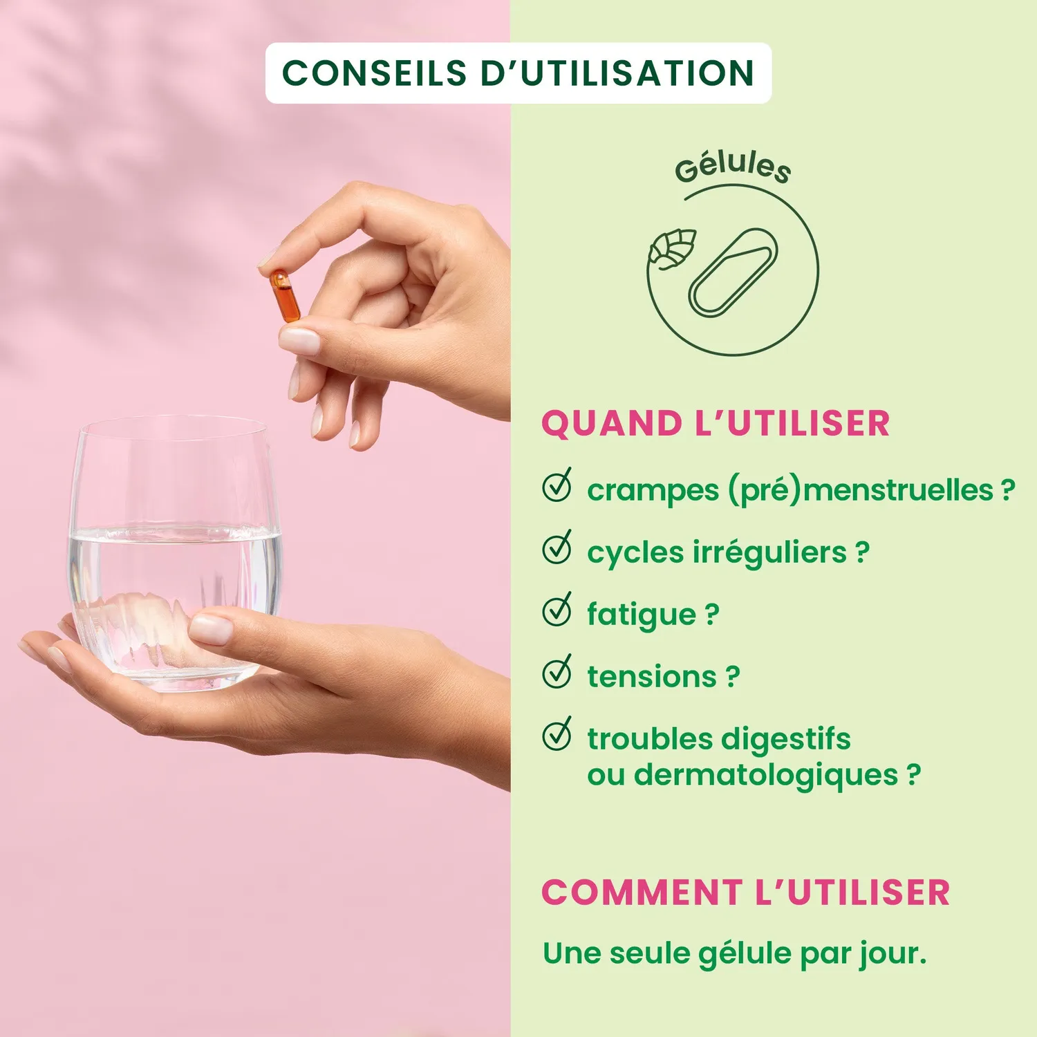 Herbalgem Gemmocaps SPM complément bio confort menstruel