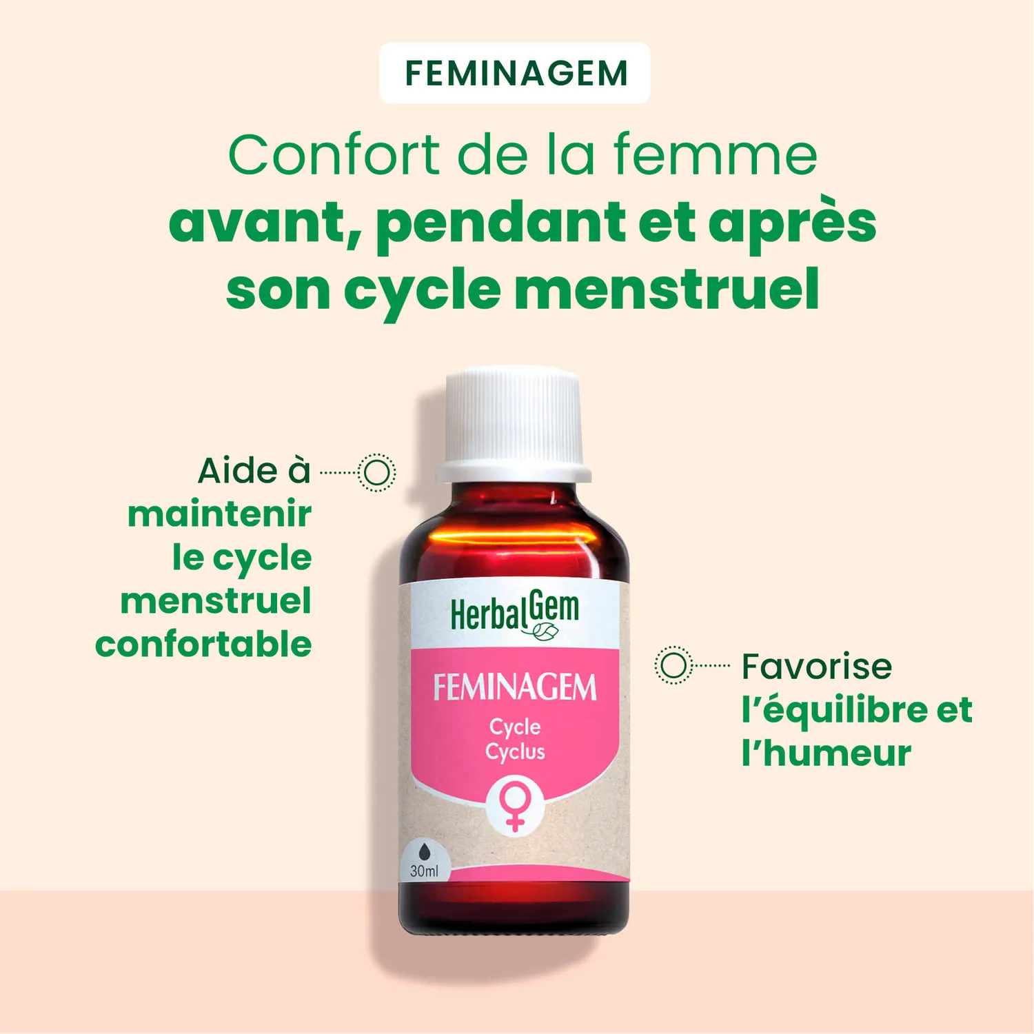 Herbalgem FeminaGem complexe cycle bio 30 ml