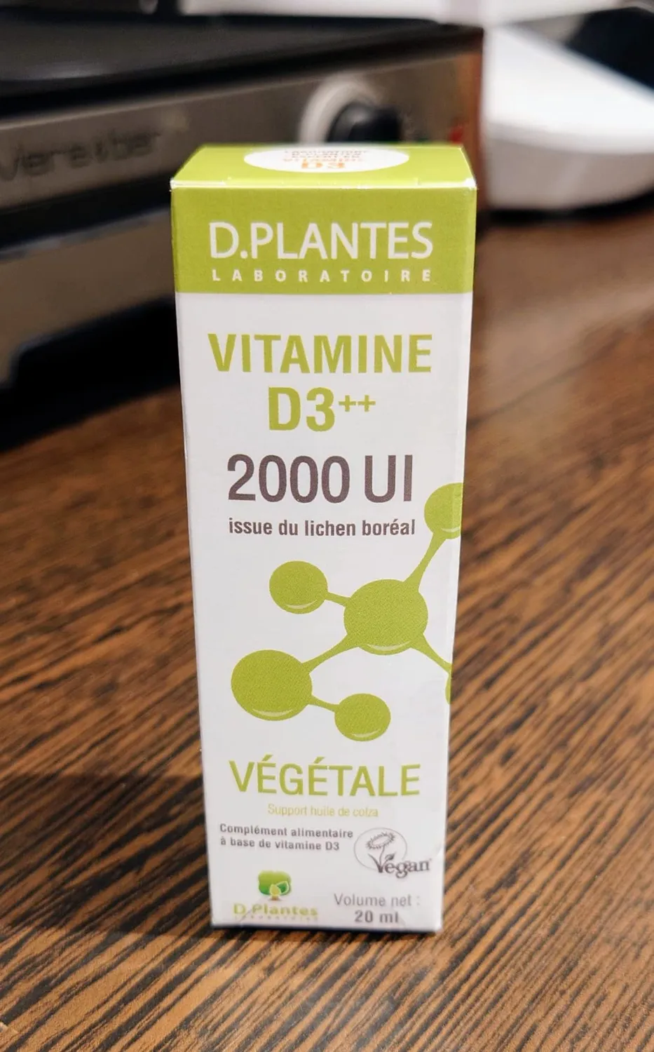 D.Plantes Vitamine D3 2000 UI gouttes 20 ml vegan