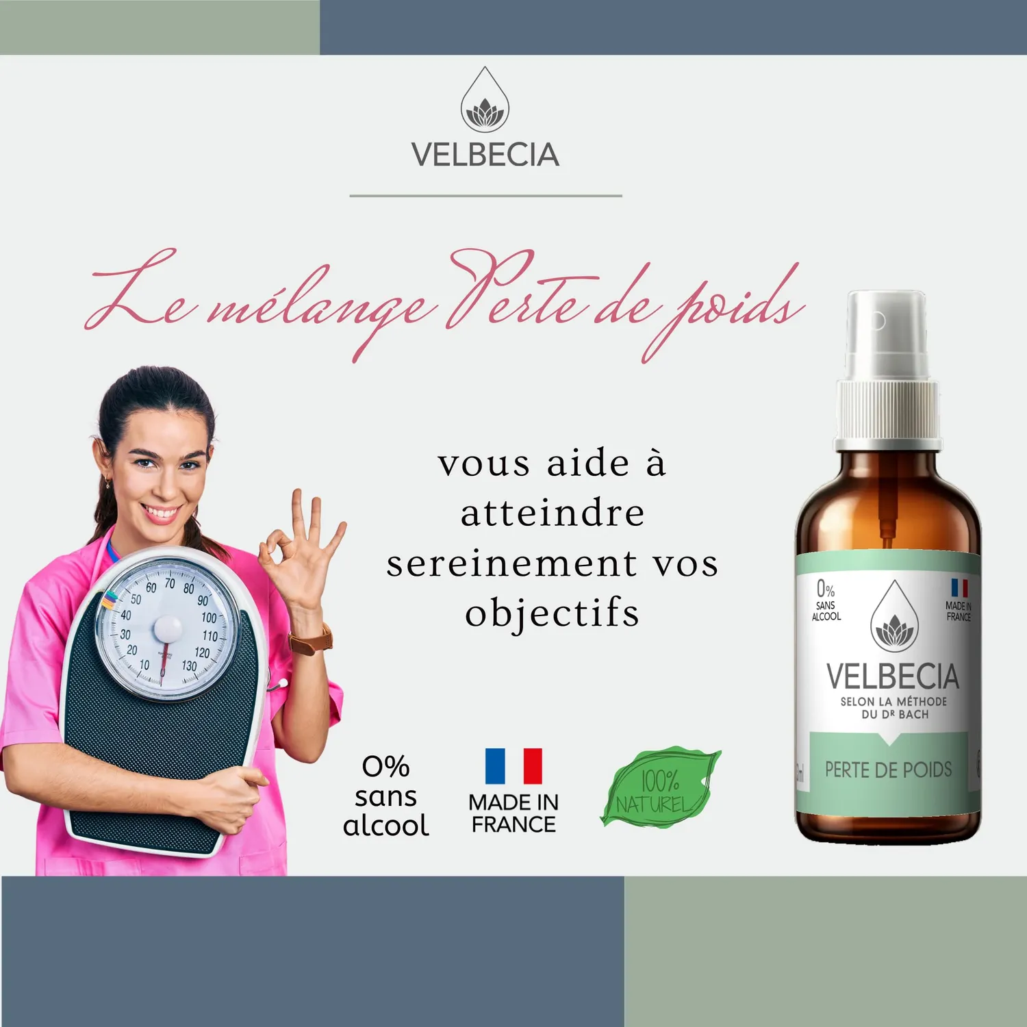 Velbecia Perte de poids élixir fleurs 50 ml + offert sans alcool