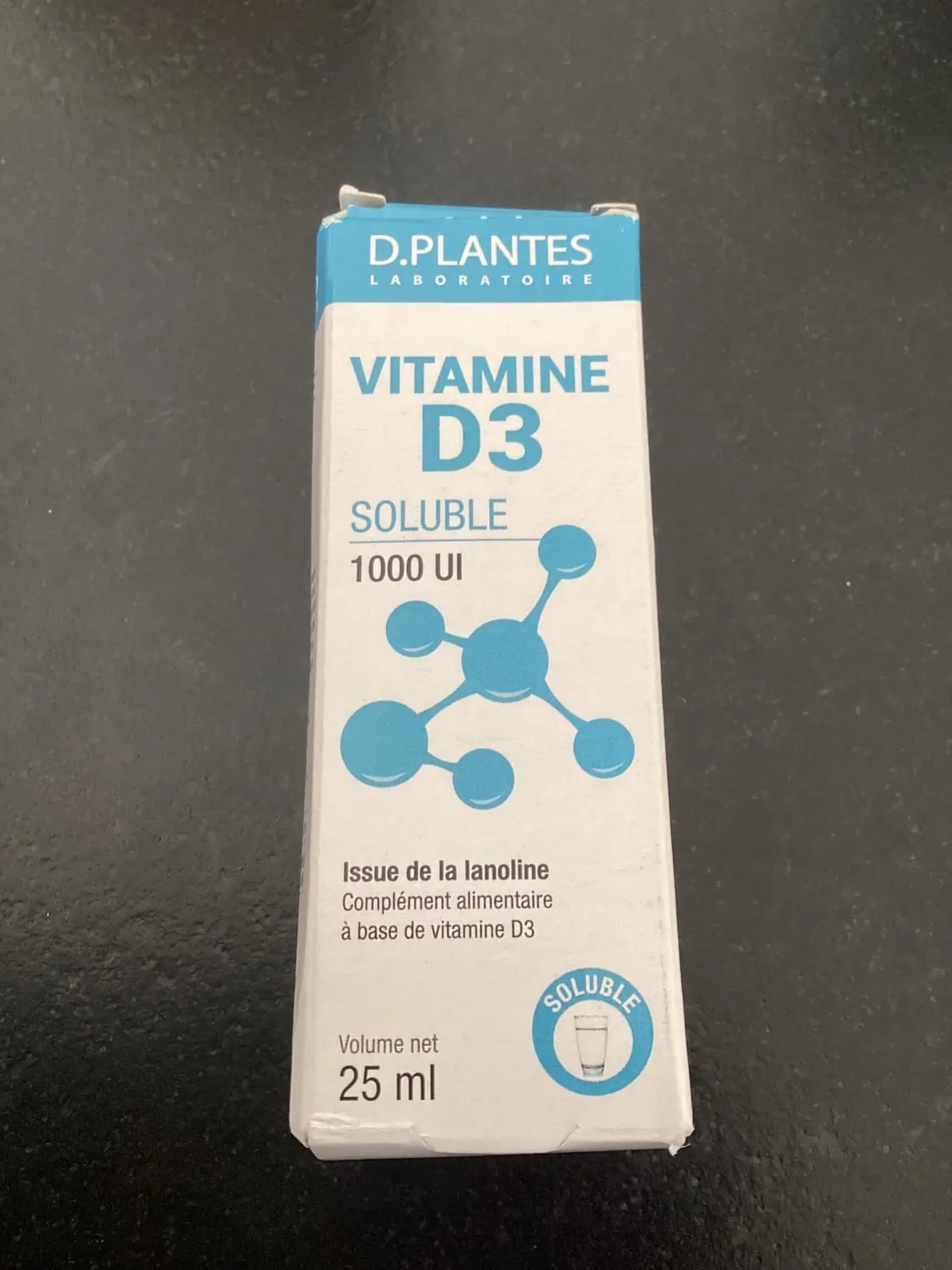 D.Plantes Vitamine D3 1000 UI complément alimentaire soluble 25 ml