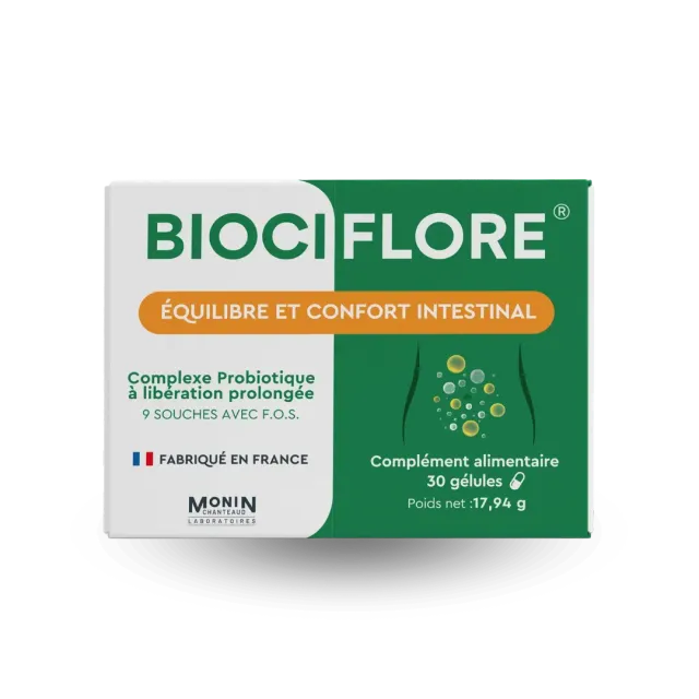 Monin Chanteaud Biociflore gélules probiotiques confort intestinal