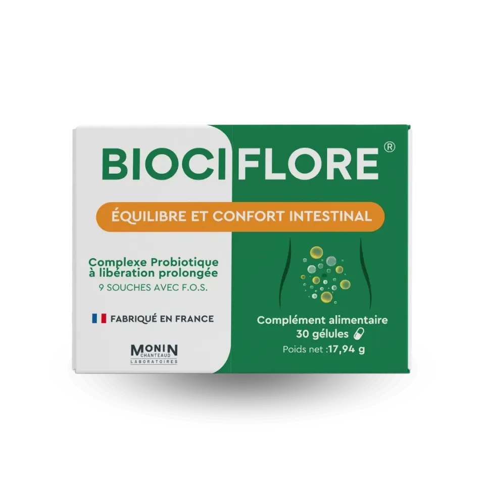 Monin Chanteaud Biociflore gélules probiotiques confort intestinal