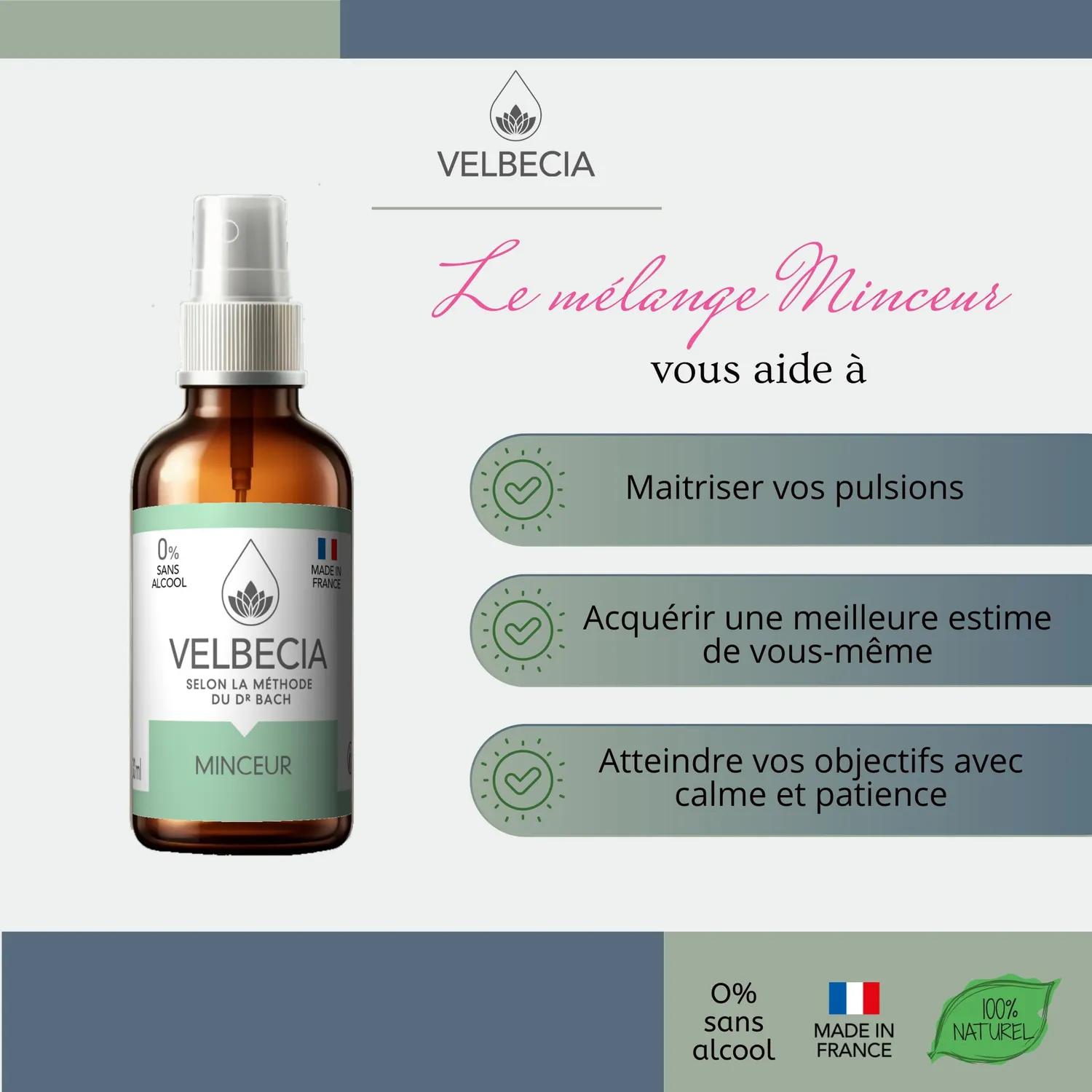 Velbecia Minceur élixir 50ml +1 offert fleurs de Bach