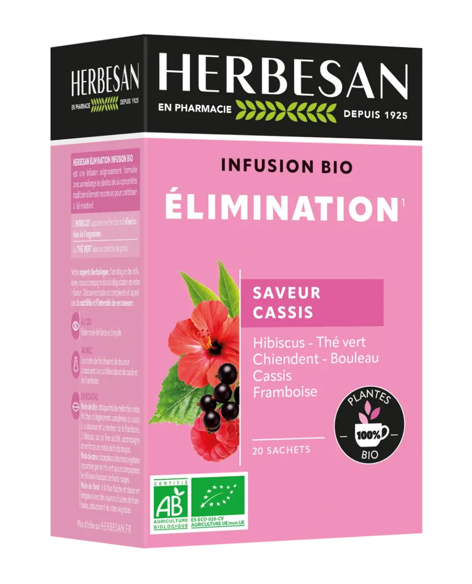 Herbesan Élimination infusion bio cassis