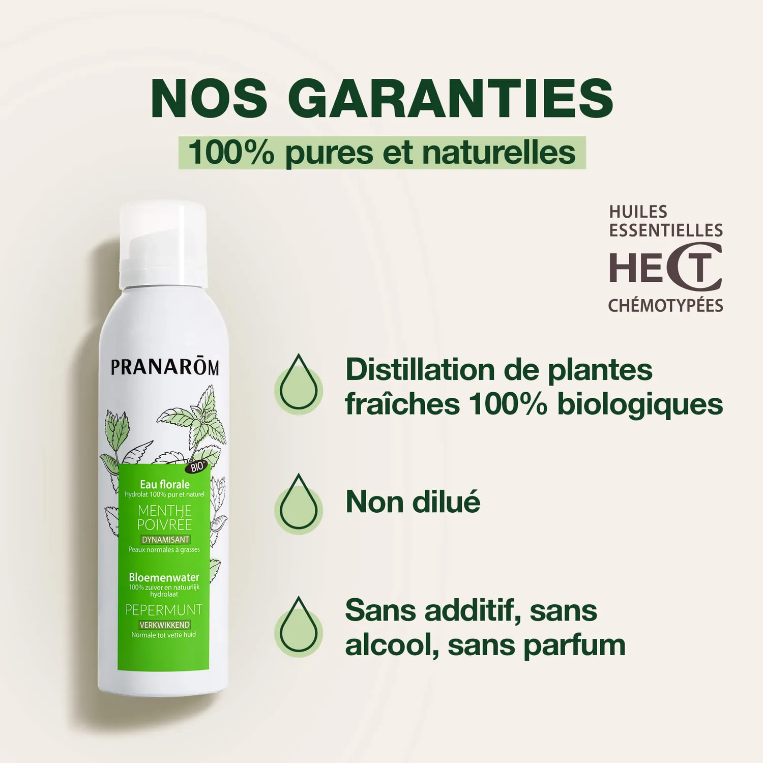 Herbalgem Hydrolat Menthe poivrée bio fraîcheur peau