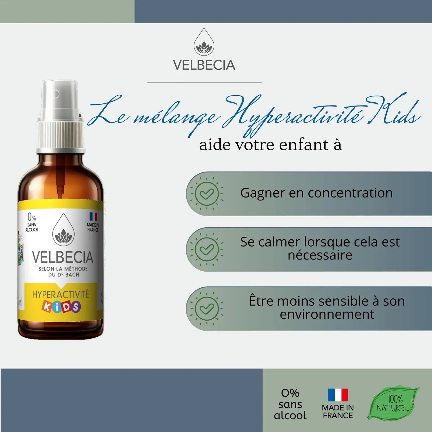 Velbecia Enfant Hyperactif Agité élixir 2x30ml sans alcool
