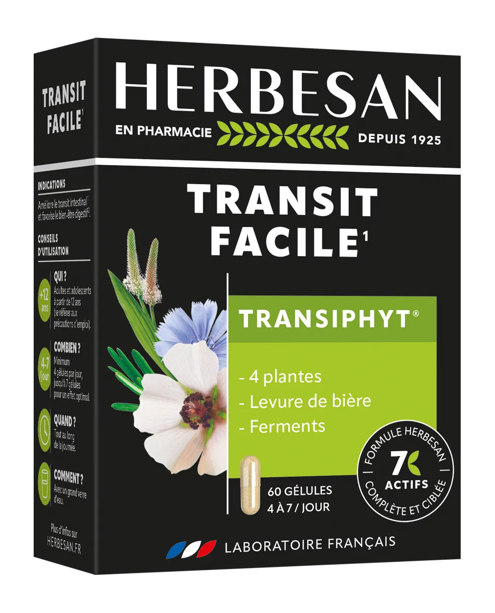 Herbesan Transiphyt transit complément 7 actifs