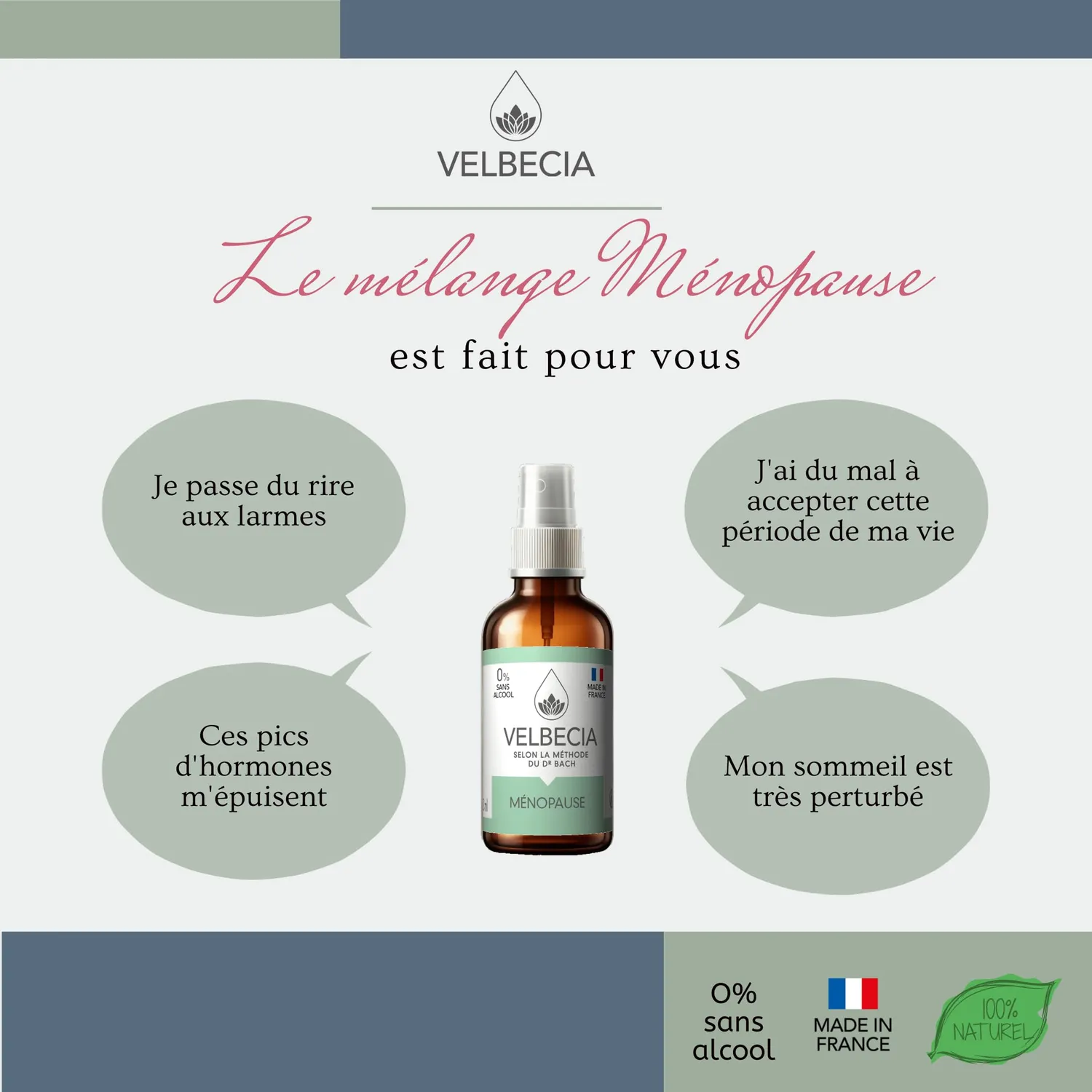 Velbecia Ménopause élixir 30ml +1 offert fleurs de Bach
