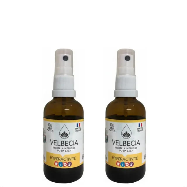 Velbecia Enfant Hyperactif élixir fleurs 2x50 ml sans alcool