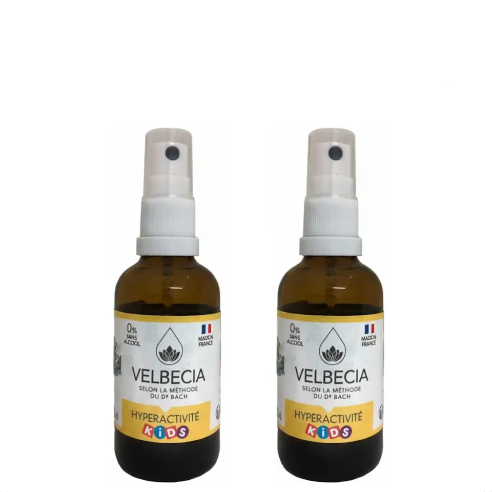 Velbecia Enfant Hyperactif élixir fleurs 2x50 ml sans alcool