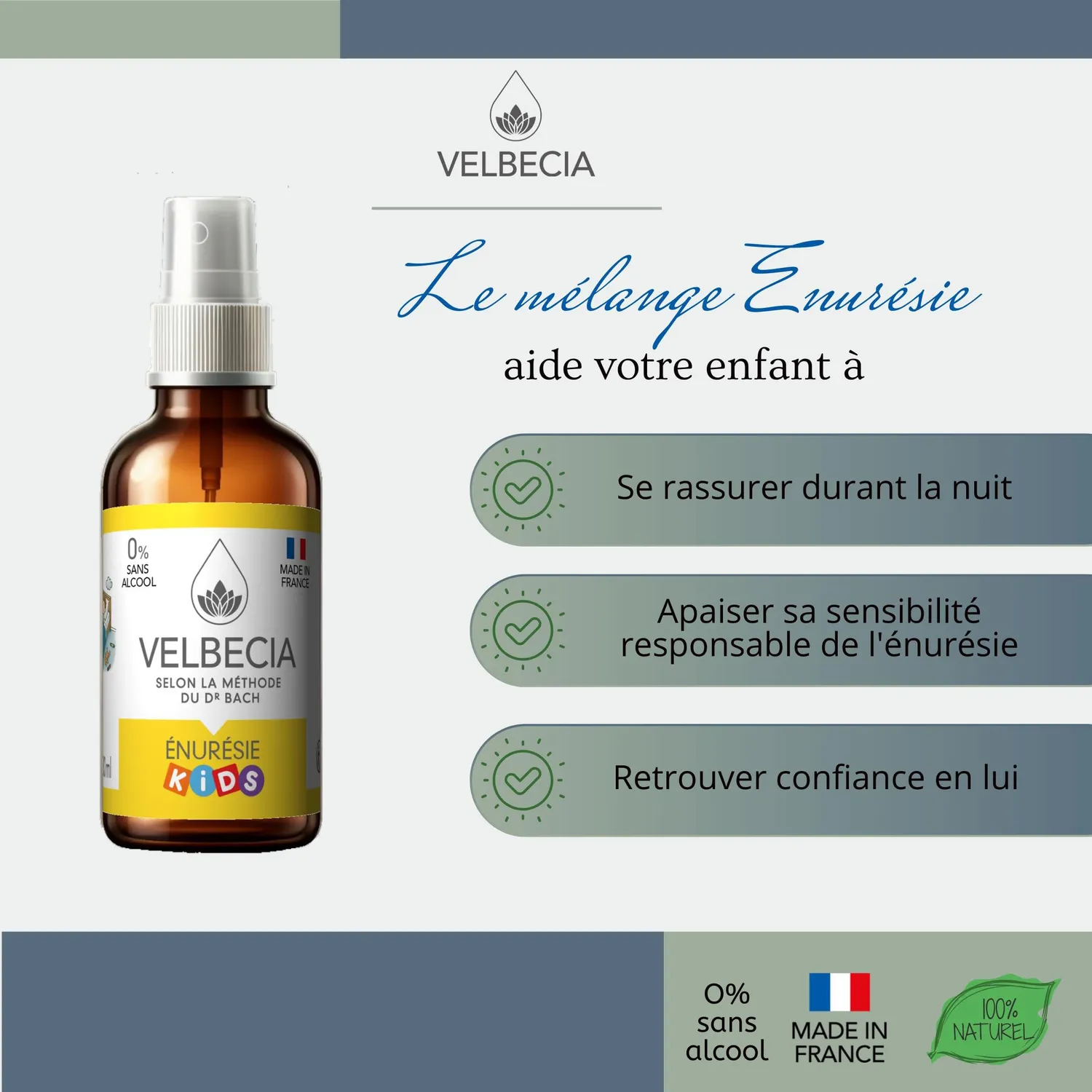 Velbecia Énurésie Enfant élixir 50 ml x2 sans alcool