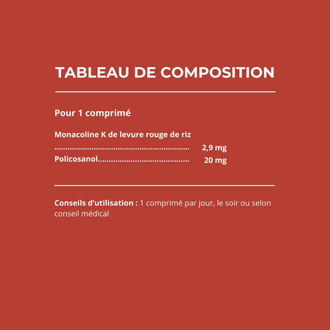 Monin Chanteaud Tempérol comprimé cholestérol levure riz
