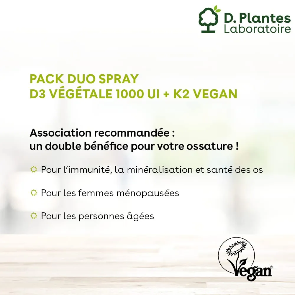 D.Plantes Vitamine D3 K2 Pack Duo spray 2x20ml végan