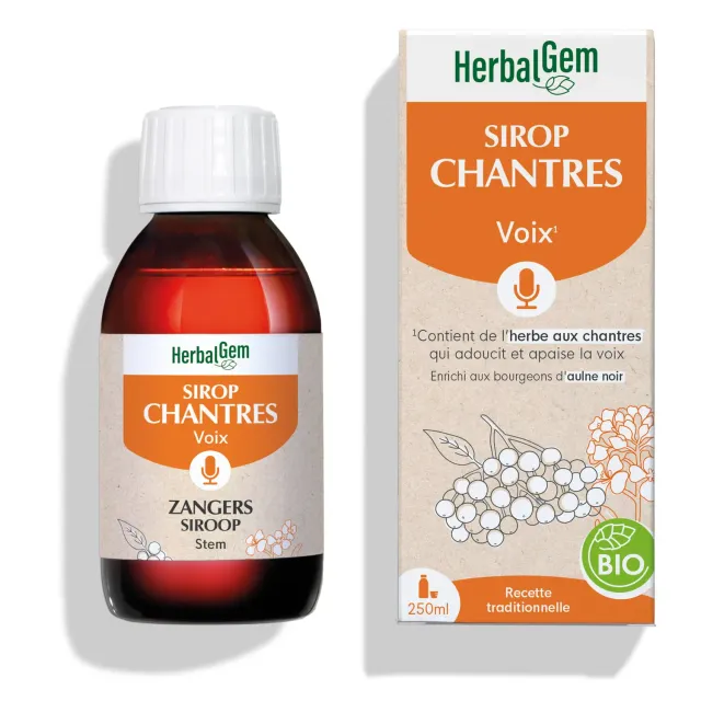 Herbalgem Chantres sirop bio voix enrouée 250ml