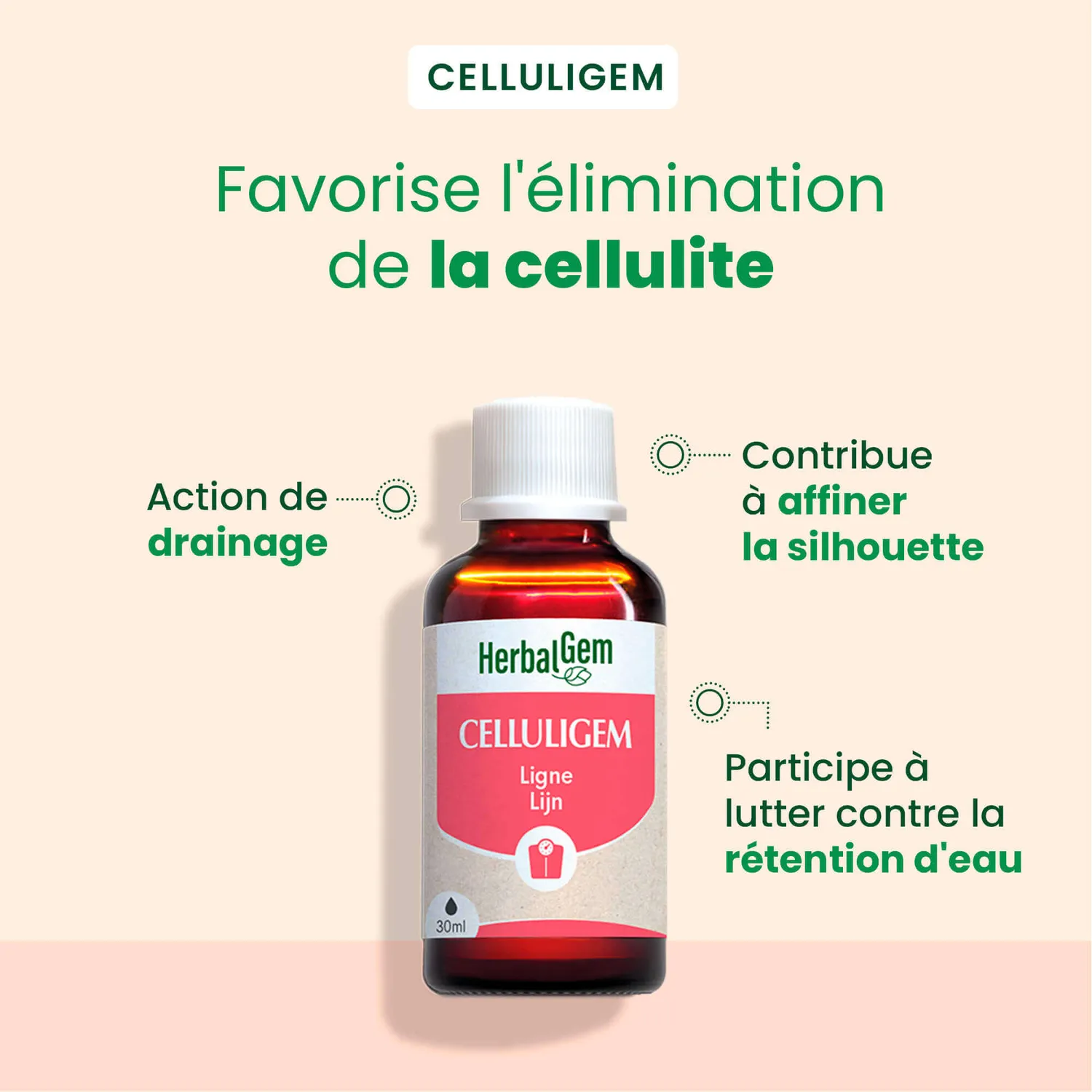 Herbalgem Celluligem complexe ligne drainage bio