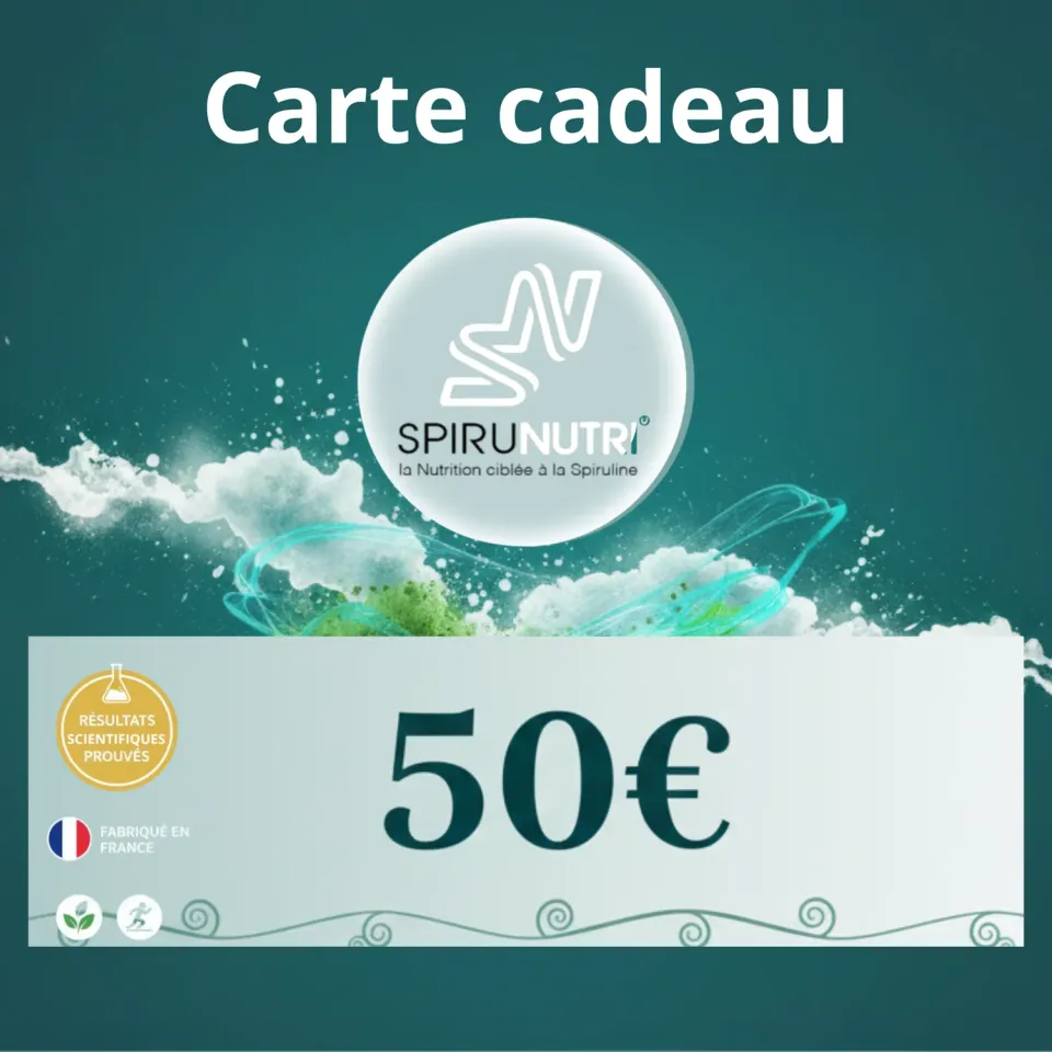 Spirunutri carte cadeau bien-etre 50 euros bio