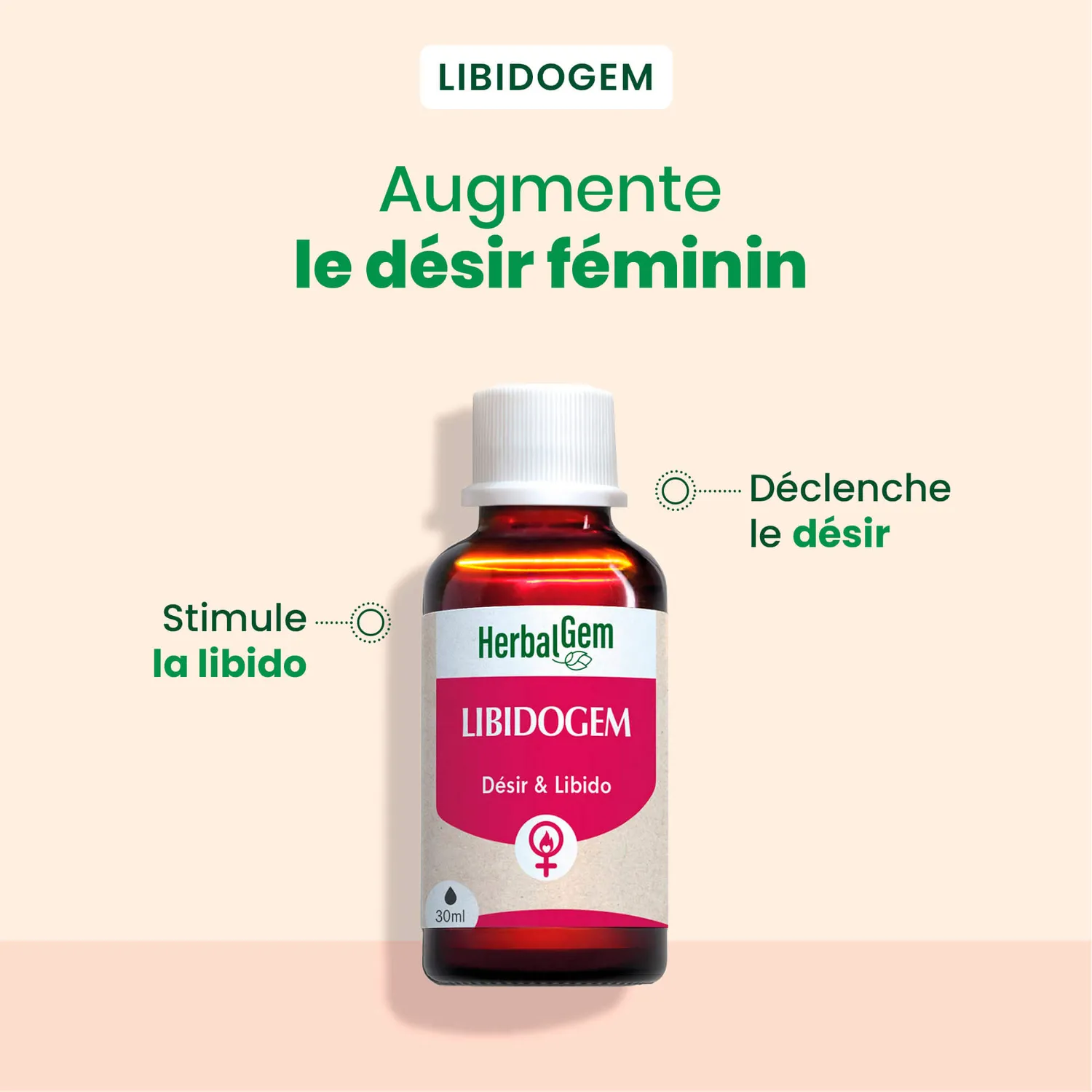 Herbalgem LibidoGem Femme complexe bourgeons bio désir