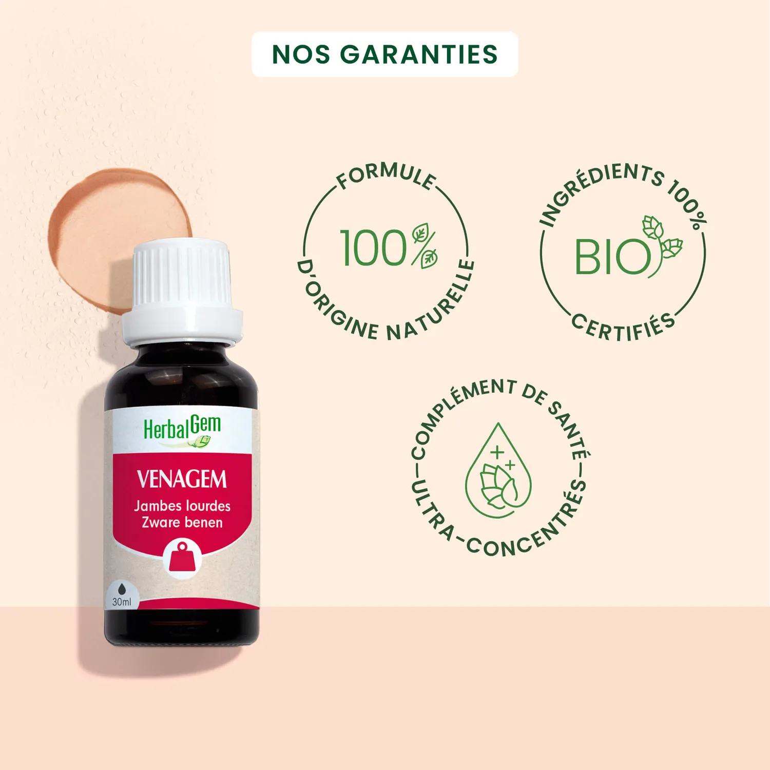 Herbalgem VenaGem complexe bourgeons bio jambes lourdes