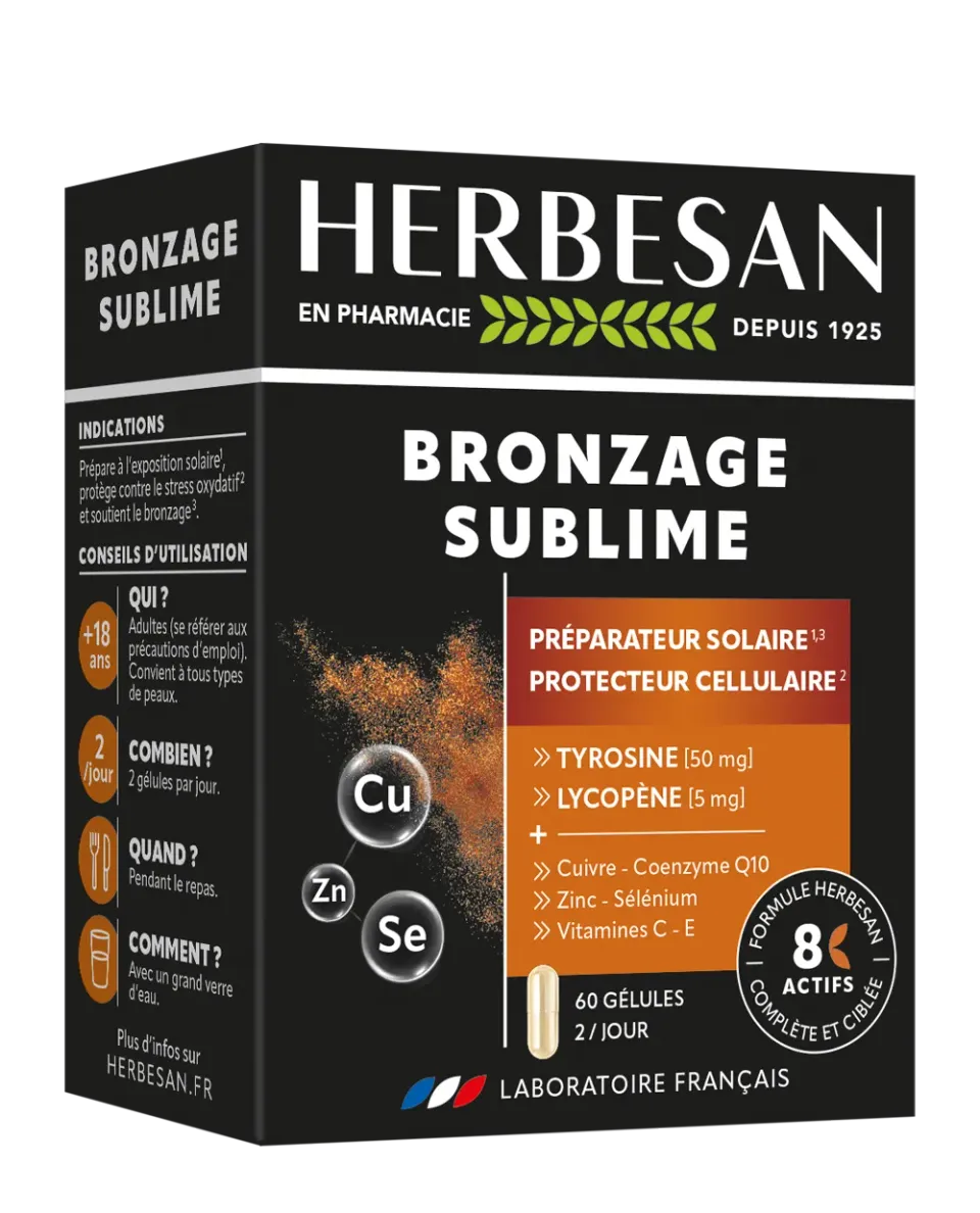 Herbesan Bronzage Sublime complément soleil 8 nutriments