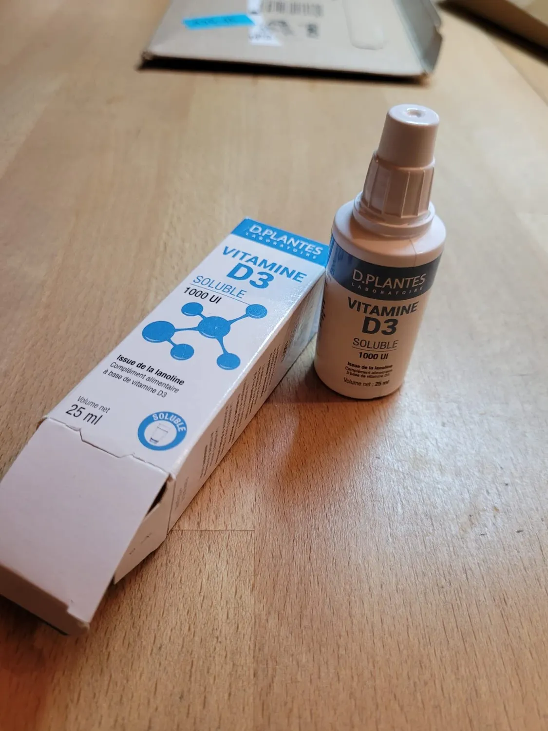 D.Plantes Vitamine D3 1000 UI complément alimentaire soluble 25 ml