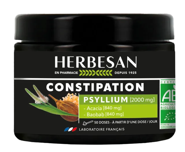 Herbesan Constipation Bio complément psyllium transit