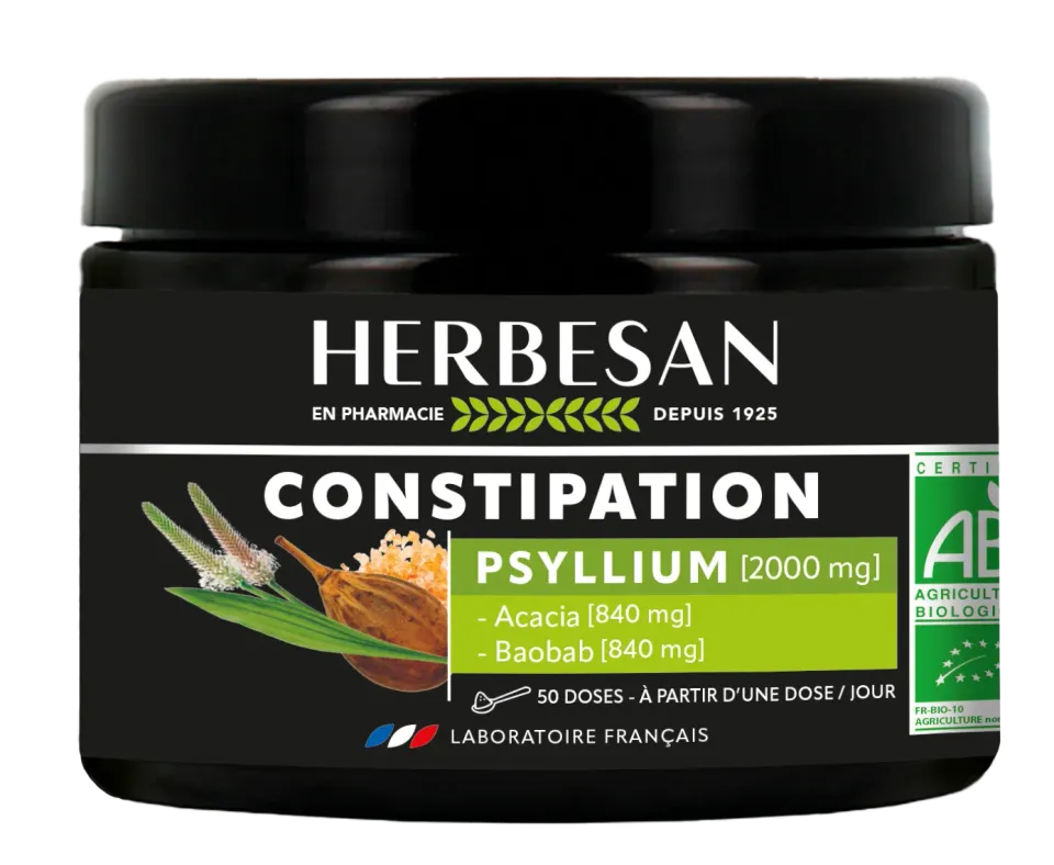 Herbesan Constipation Bio complément psyllium transit