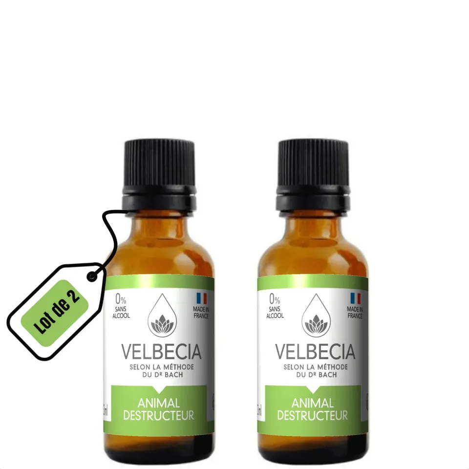 Velbecia Animal Destructeur élixir 30 ml x2 sans alcool