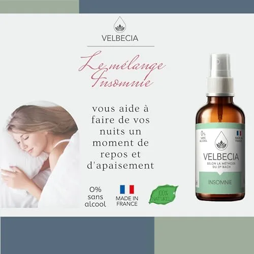 Velbecia Insomnie élixir fleurs 30 ml sans alcool