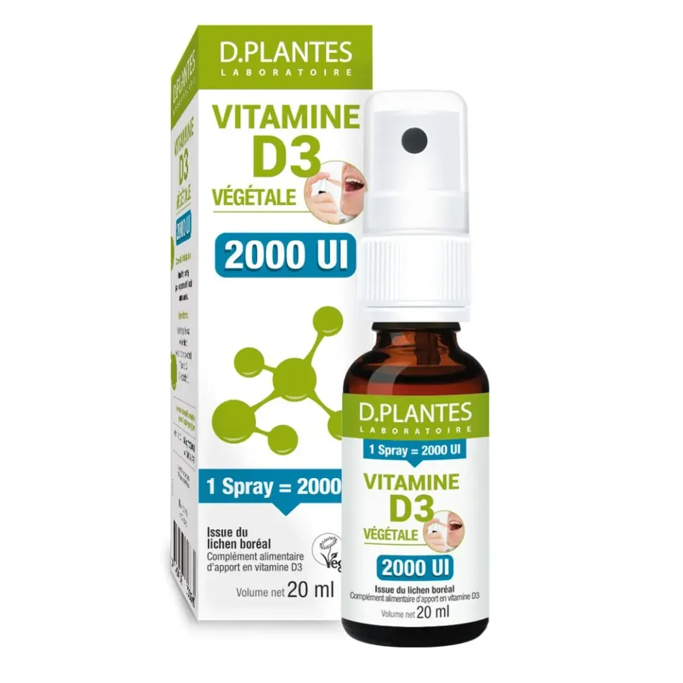 D.Plantes Vitamine D3 2000 UI Spray 20 ml Vegan