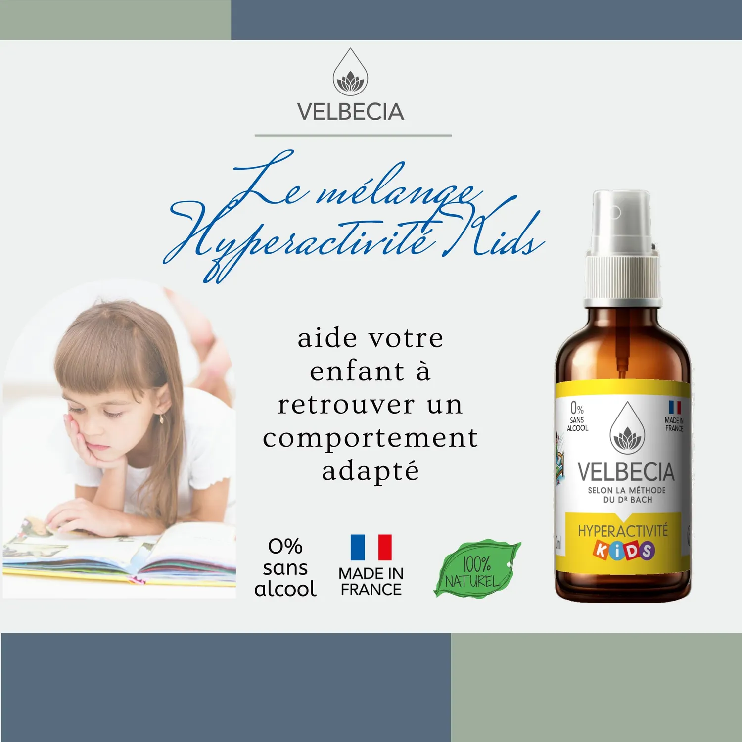 Velbecia Enfant Hyperactif élixir fleurs 2x50 ml sans alcool
