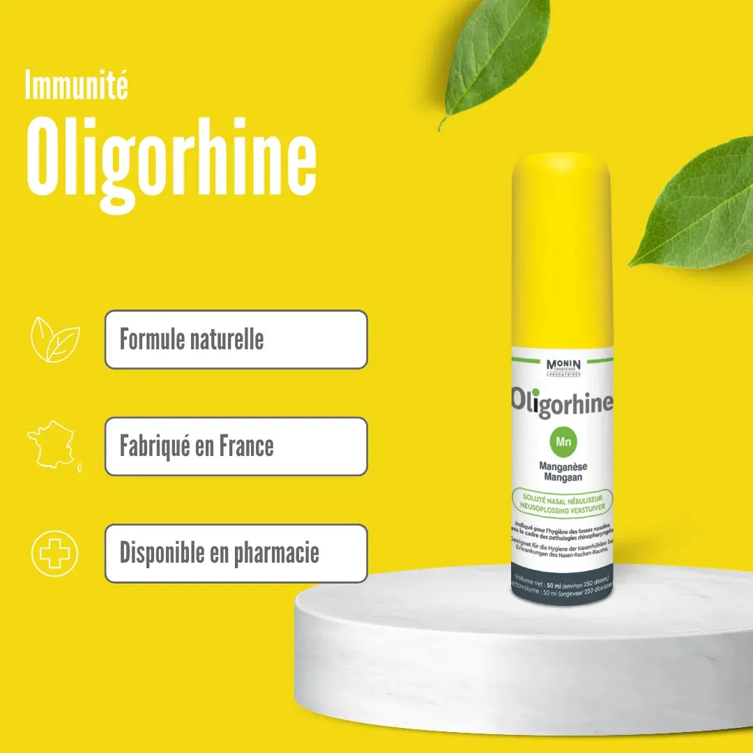 Laboratoires Monin Chanteaud Oligorhine Manganèse spray nasal 50 ml isotonique