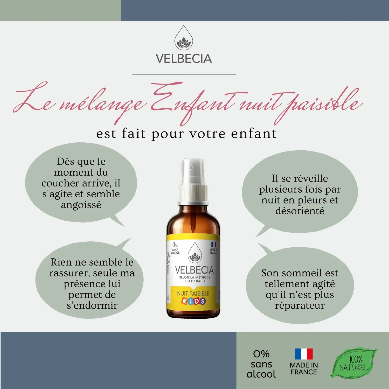 Velbecia Nuit Paisible Kids élixir 2x30ml sans alcool