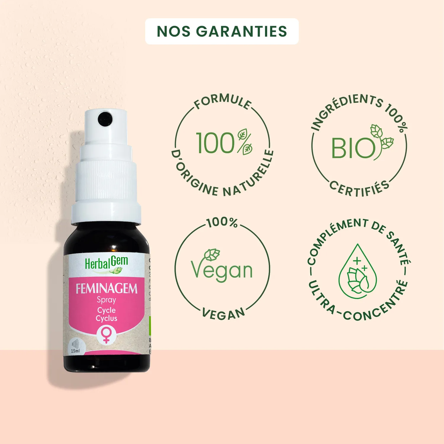 HerbalGem FeminaGem spray bio confort menstruel