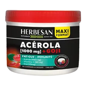 Herbesan Acérola Goji complément fruits rouges fatigue