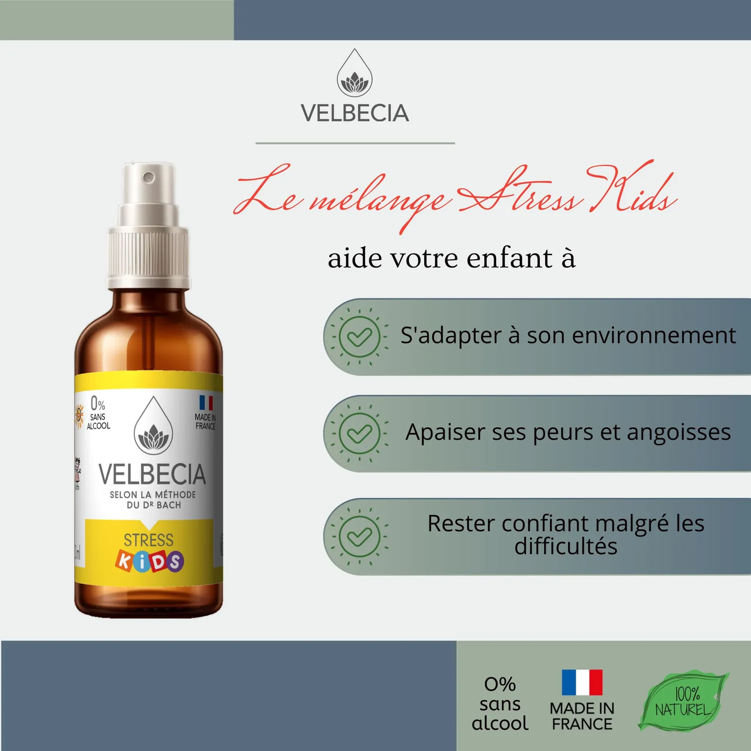 Velbecia Stress Enfant élixir sans alcool 30 ml apaisement