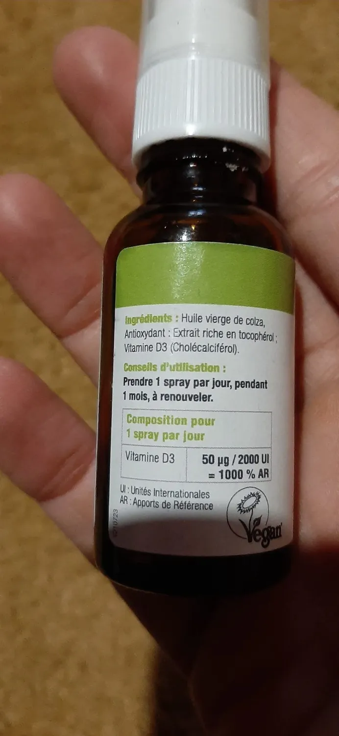 D.Plantes Vitamine D3 2000 UI Spray 20 ml Vegan