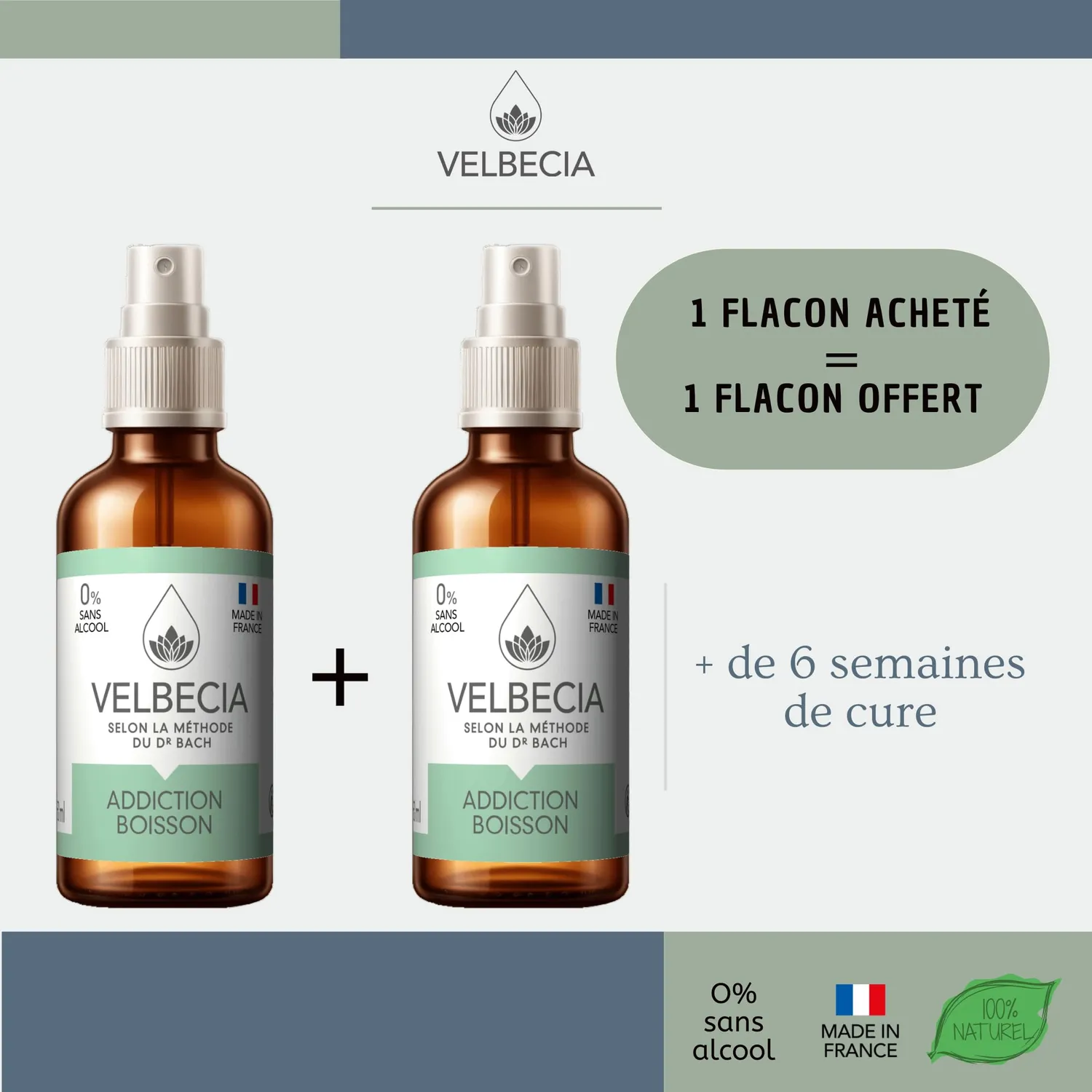 Velbecia Addiction Boisson élixir floral 2x30 ml sans alcool