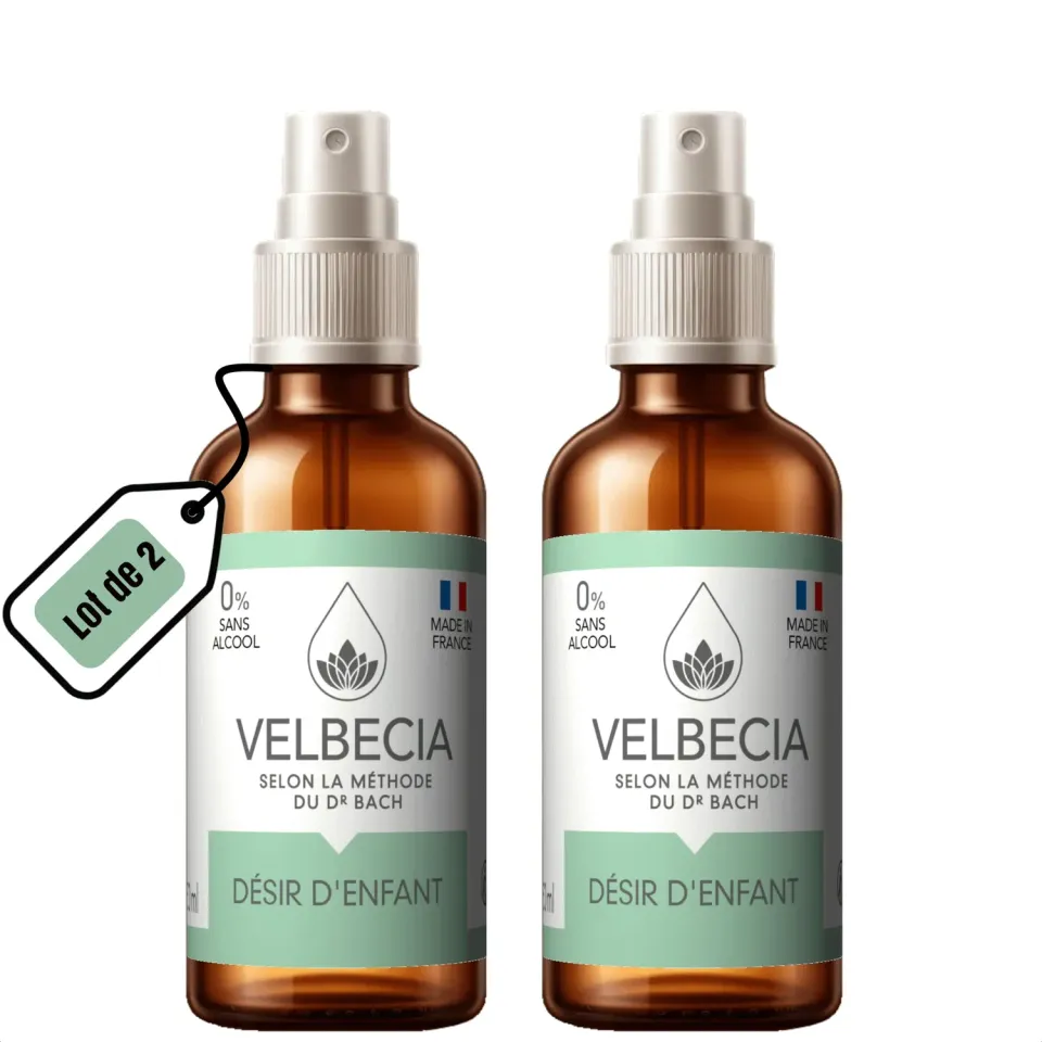 Velbecia Tomber enceinte élixir floral sans alcool 50ml+offert