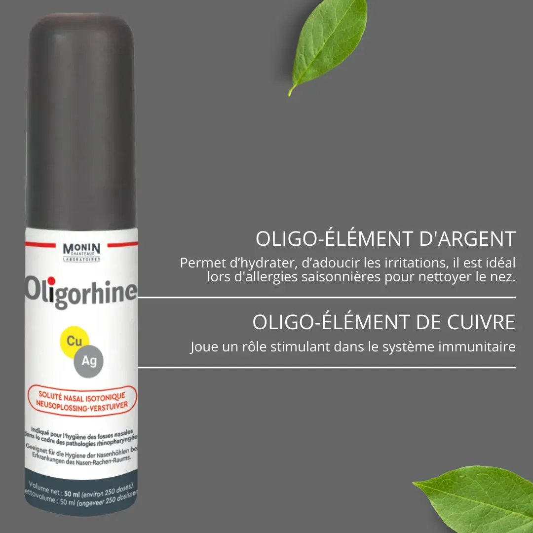 Laboratoires Monin Chanteaud Oligorhine spray nasal cuivre argent