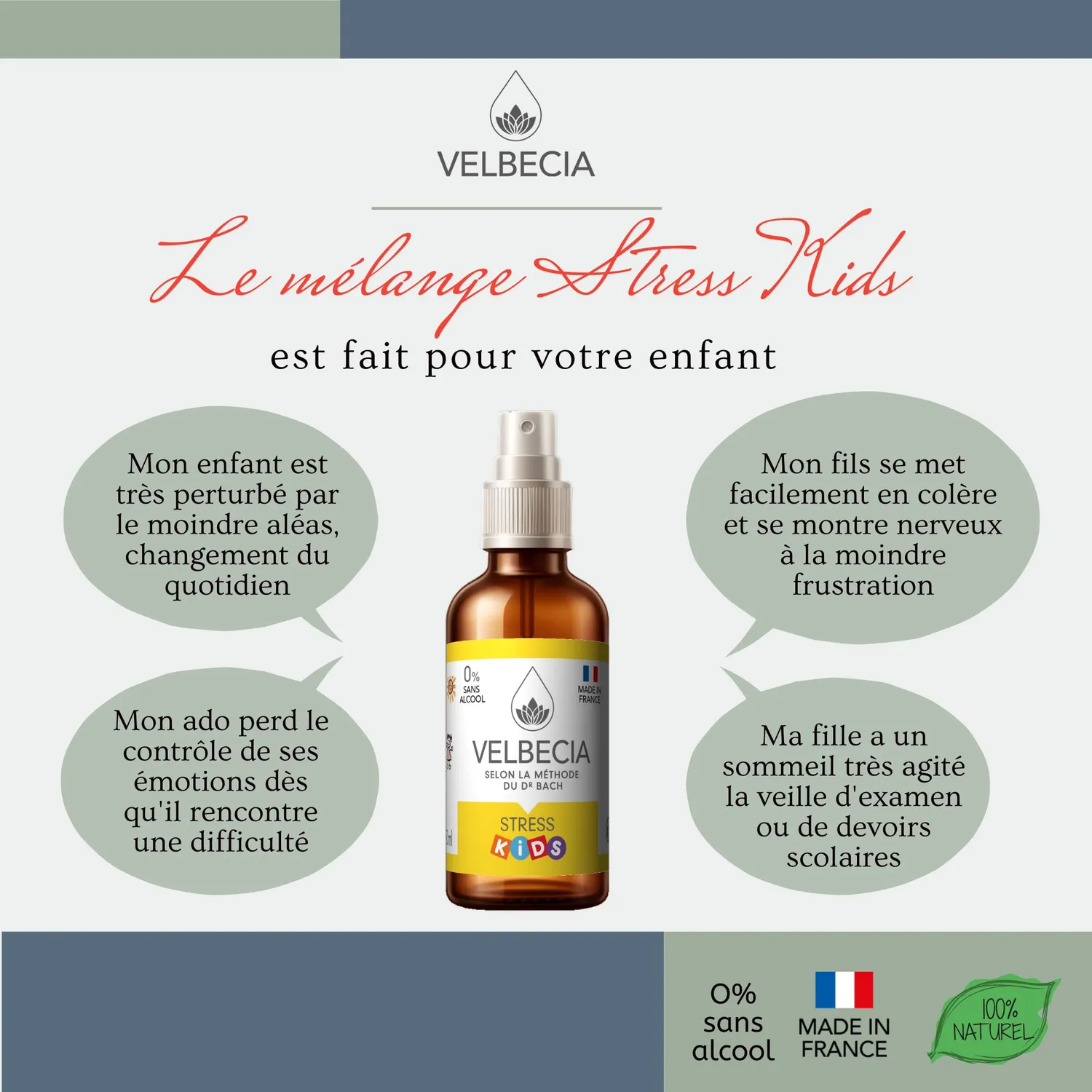 Velbecia Stress Enfant élixir sans alcool 30 ml apaisement