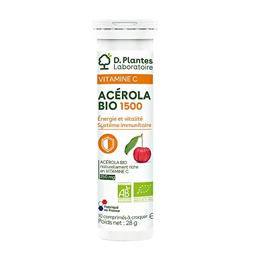 D.Plantes Acérola Bio 1500 comprimés à croquer 10