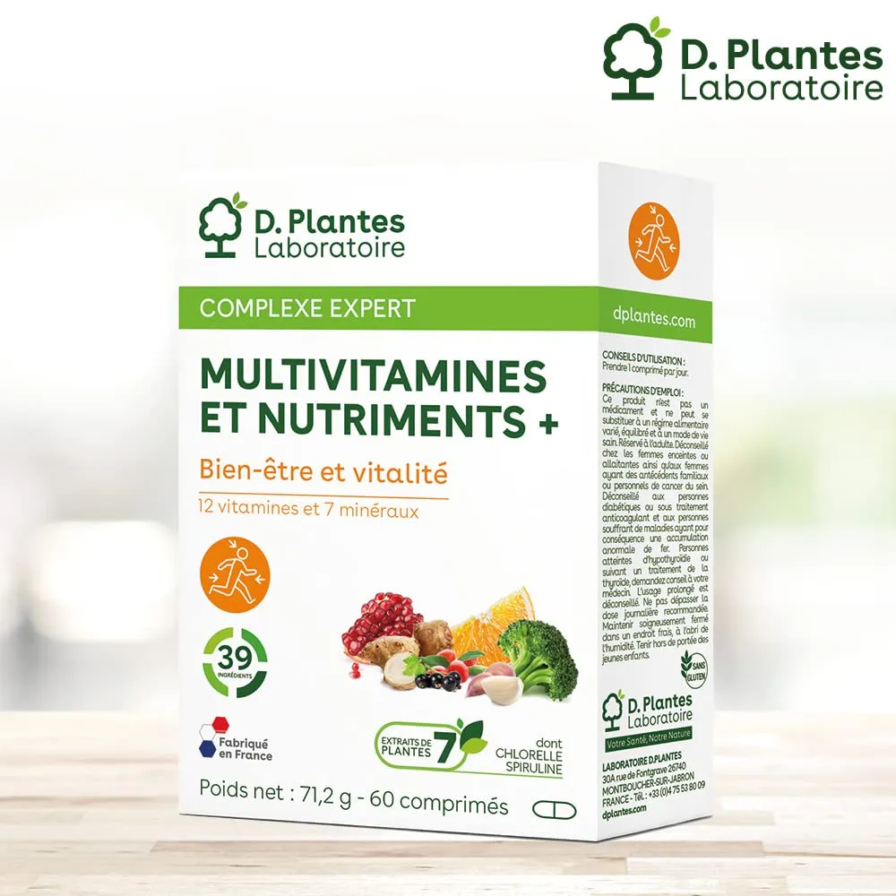 D.Plantes Multivitamines Nutriments+ 60 comprimés tonus